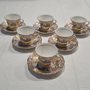 Vintage Colclough Bone China Crinoline Lady Cup/Saucer Set Made in England